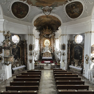 Bild vergr&ouml;&szlig;ern: Asamkirche Sandizell innen